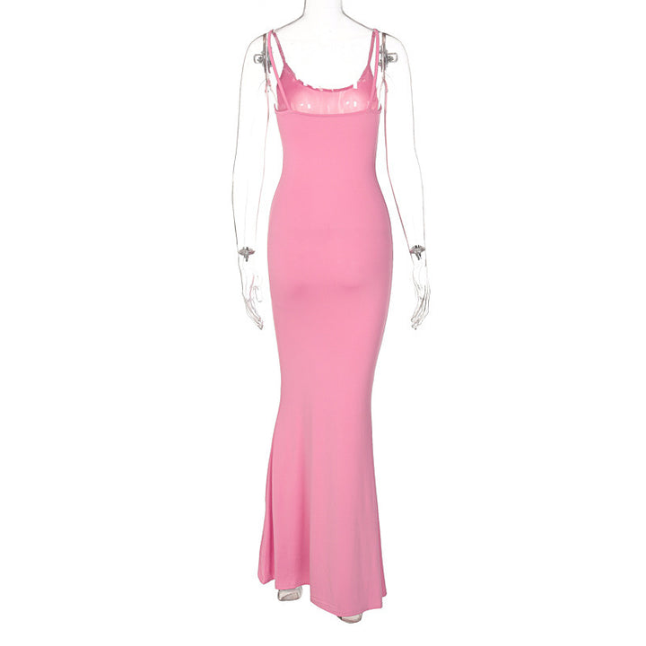 Summer Dresses For Women Sexy Spaghetti Strap Black Long Dress