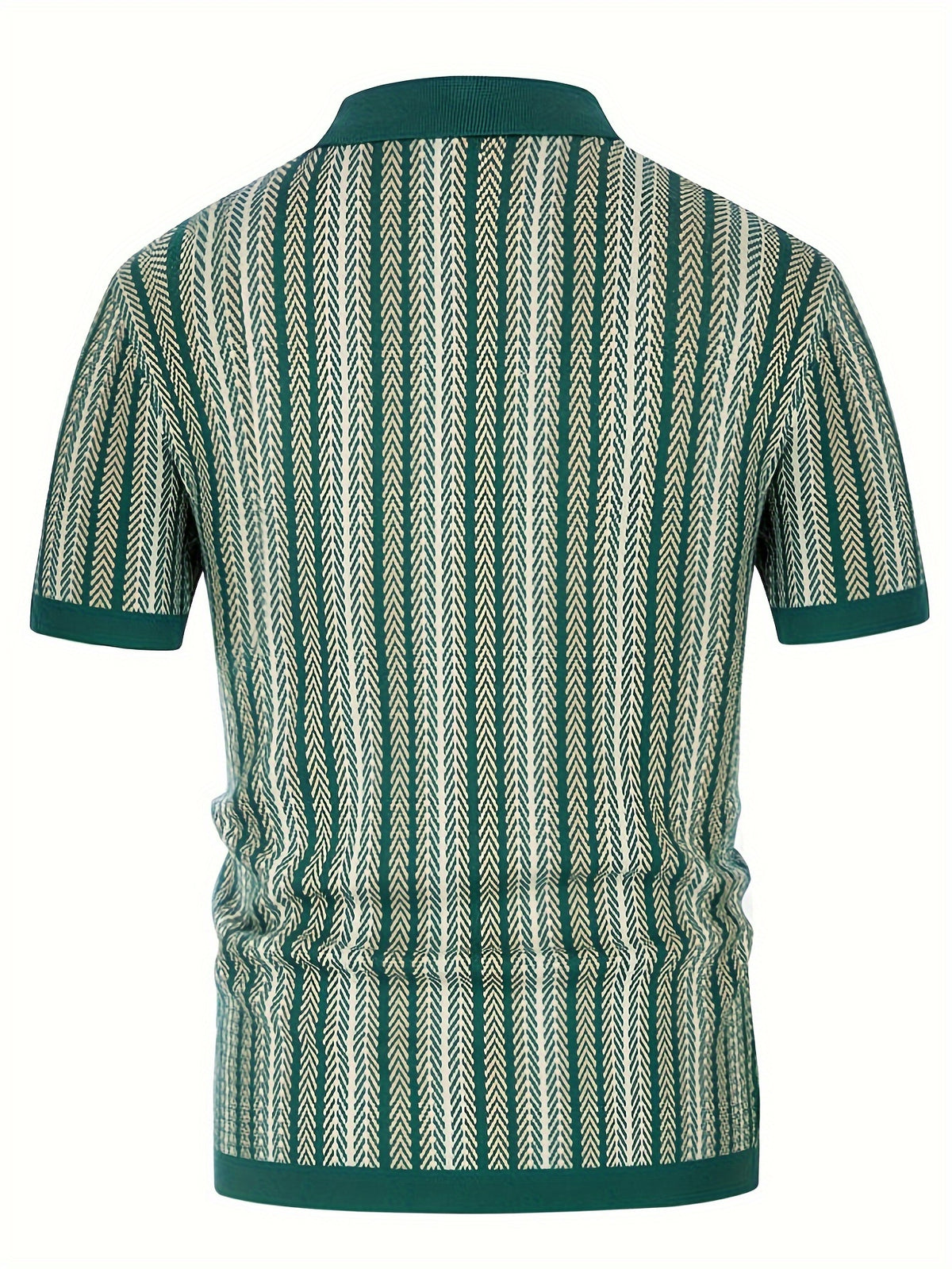 Casual and Chic Button Down Retro Vintage Knit Polo Shirt for Men