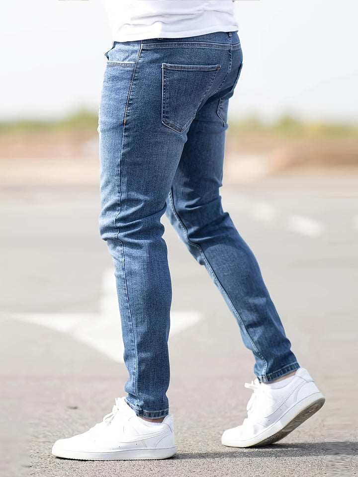 Men's Solid Skinny Denim Jeans