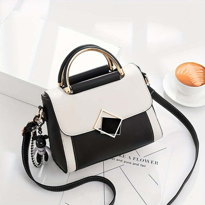 Trendy Color-Block Crossbody Bag