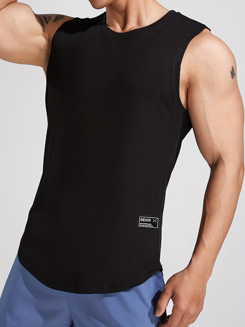 Men's Solid Active Tank Top