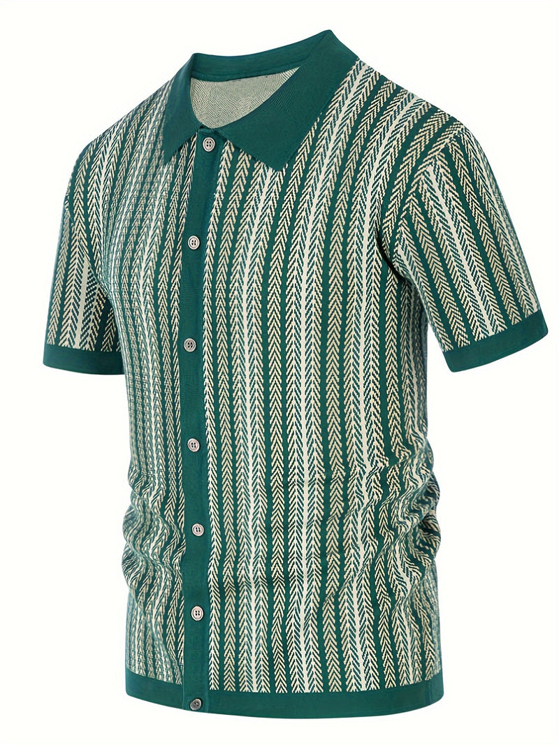 Men's Vintage Knit Polo Shirt