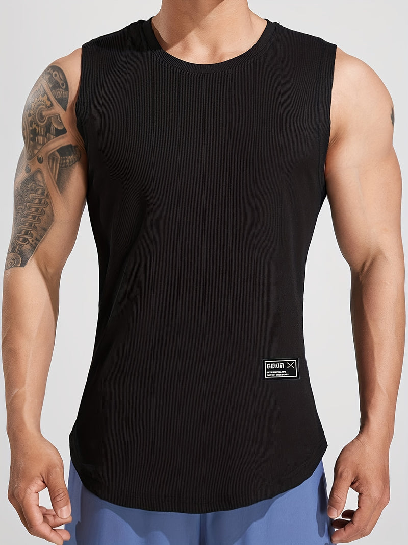 Men's Solid Active Tank Top