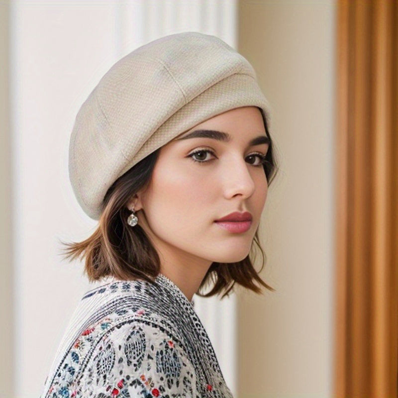 Timeless Retro Plaid Beret with French Flair