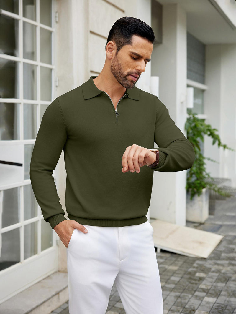 Men's Knit Polo Shirt: