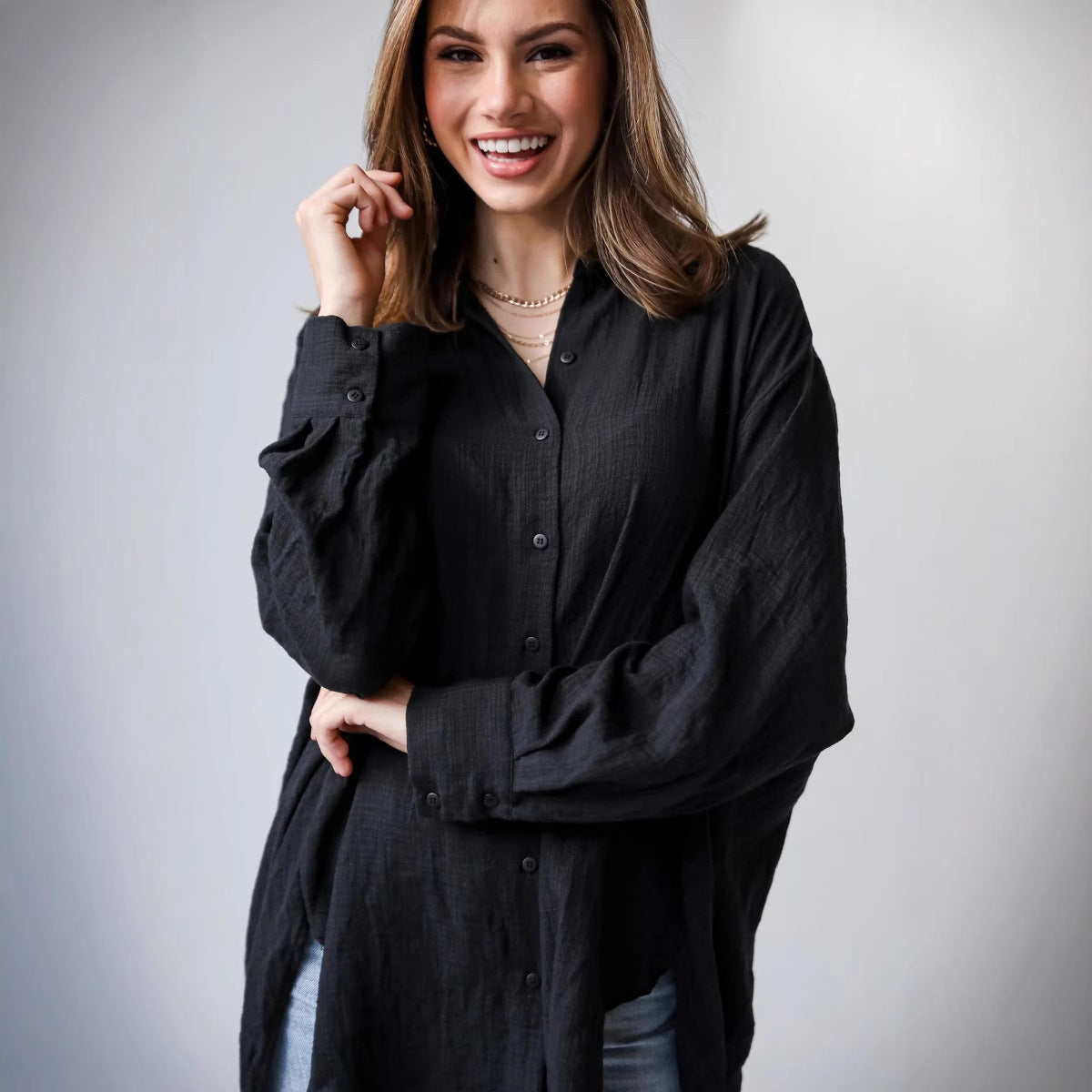 European And American Fashion Casual Loose Long Sleeve Women