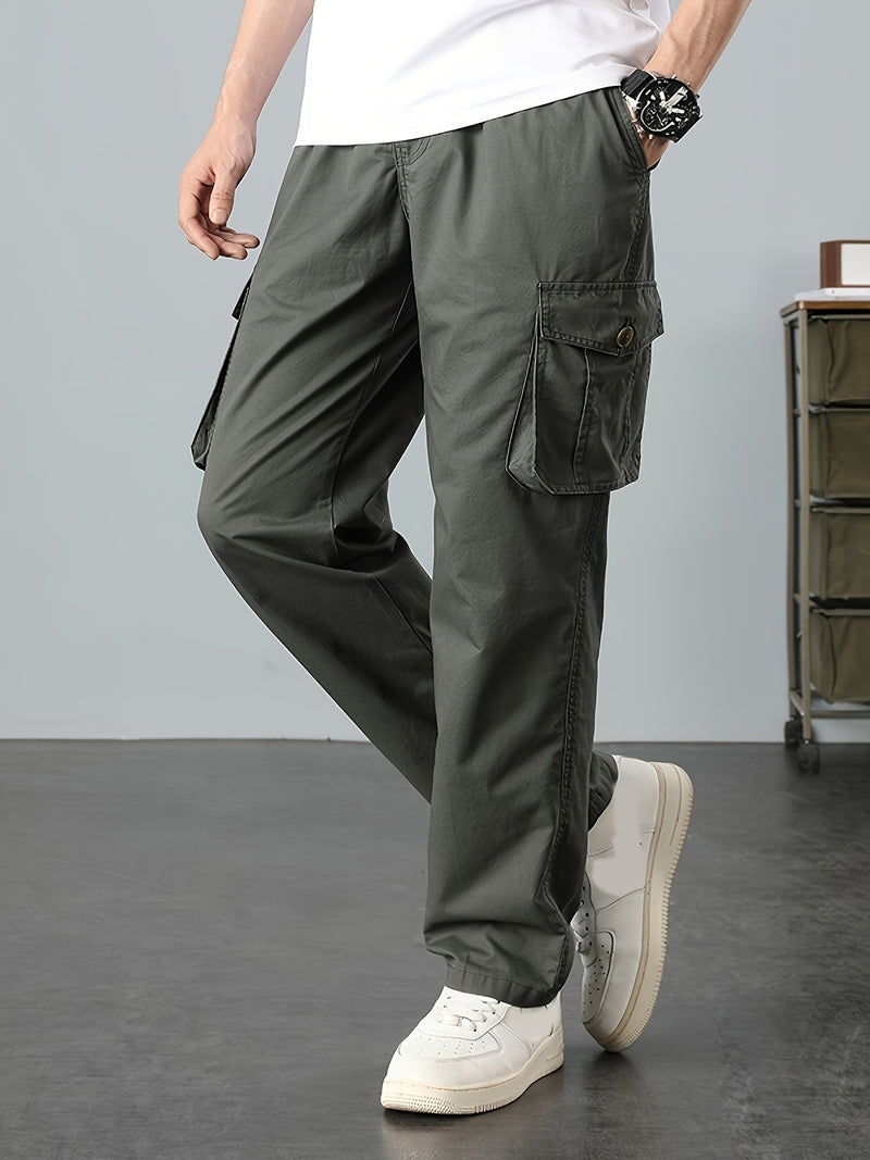 Men's Solid Color Cargo Pants