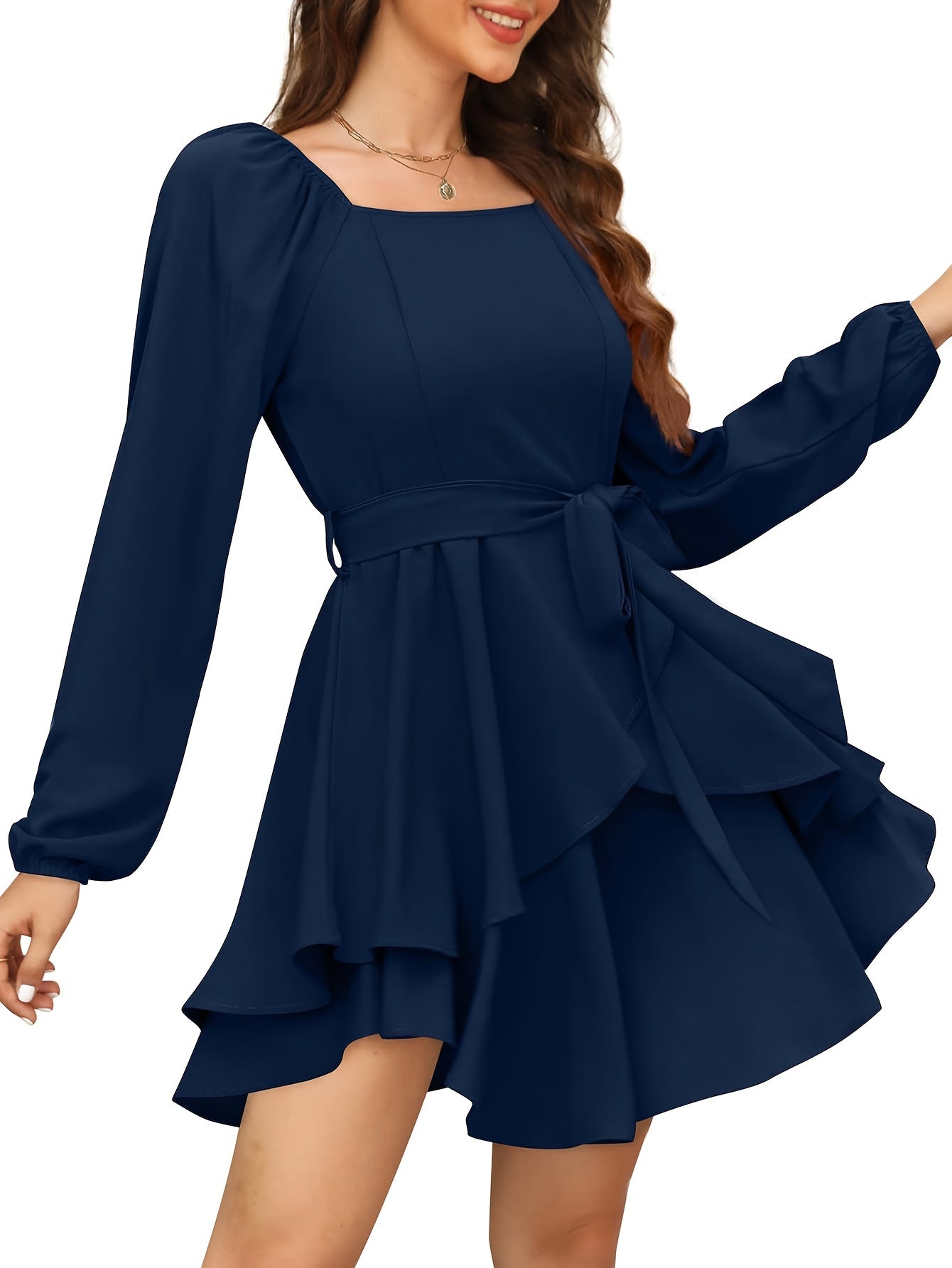 Chic Ruffle Hem Mini Dress