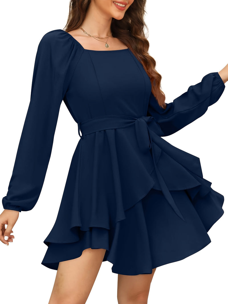 Chic Ruffle Hem Mini Dress