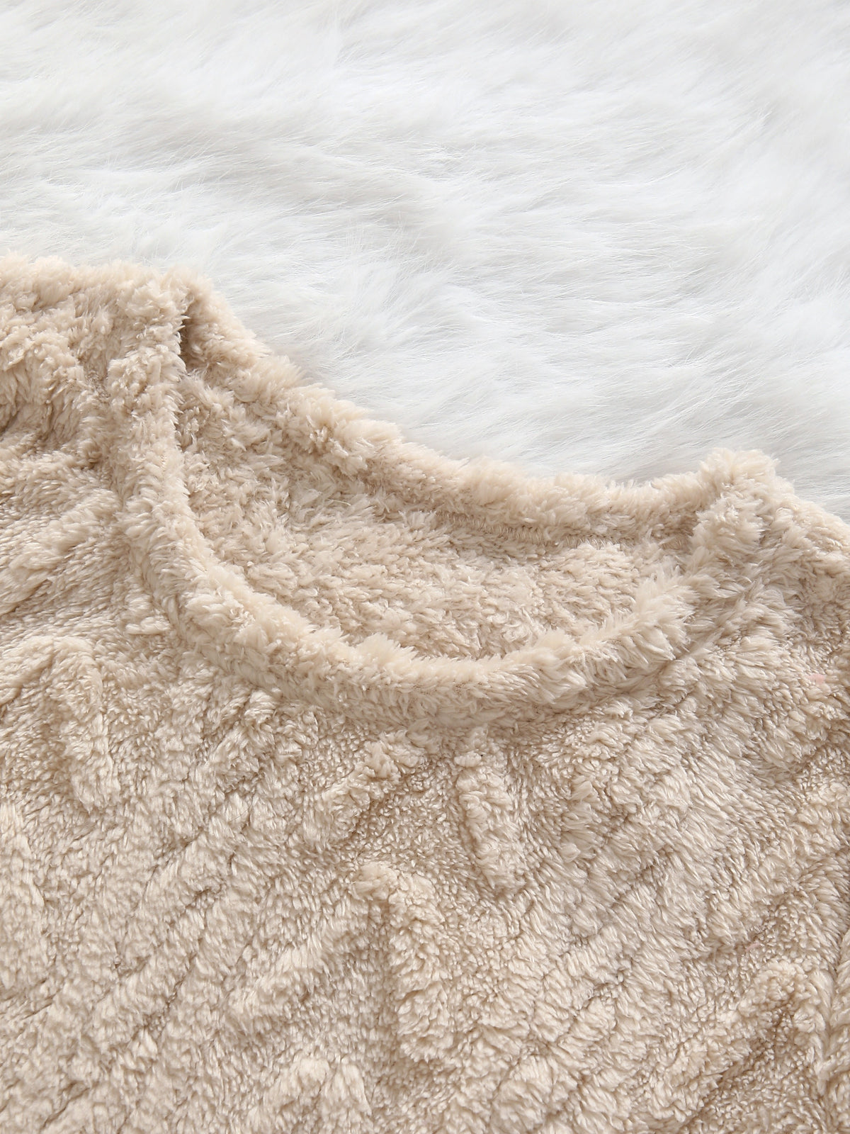 Teddy Jacquard long-sleeved casual sweater