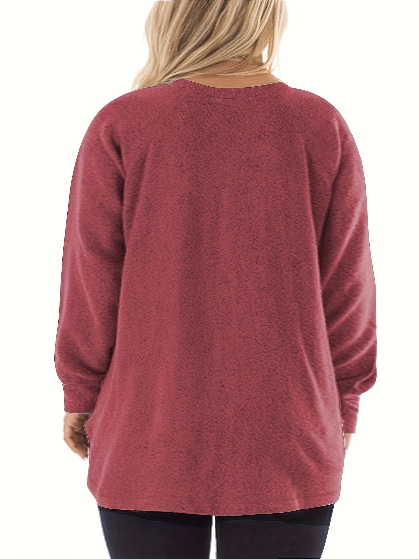 Plus Size Sweatshirts For Women Color Block Long Sleeve Pocket Shirts Tops
