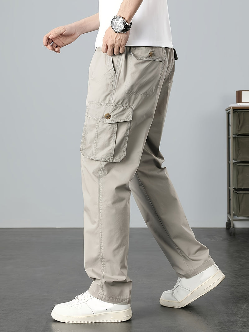 Men's Solid Color Cargo Pants