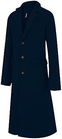 SOMTHRON Men’s Slim Fit Trench Coat – Classic Long Overcoat
