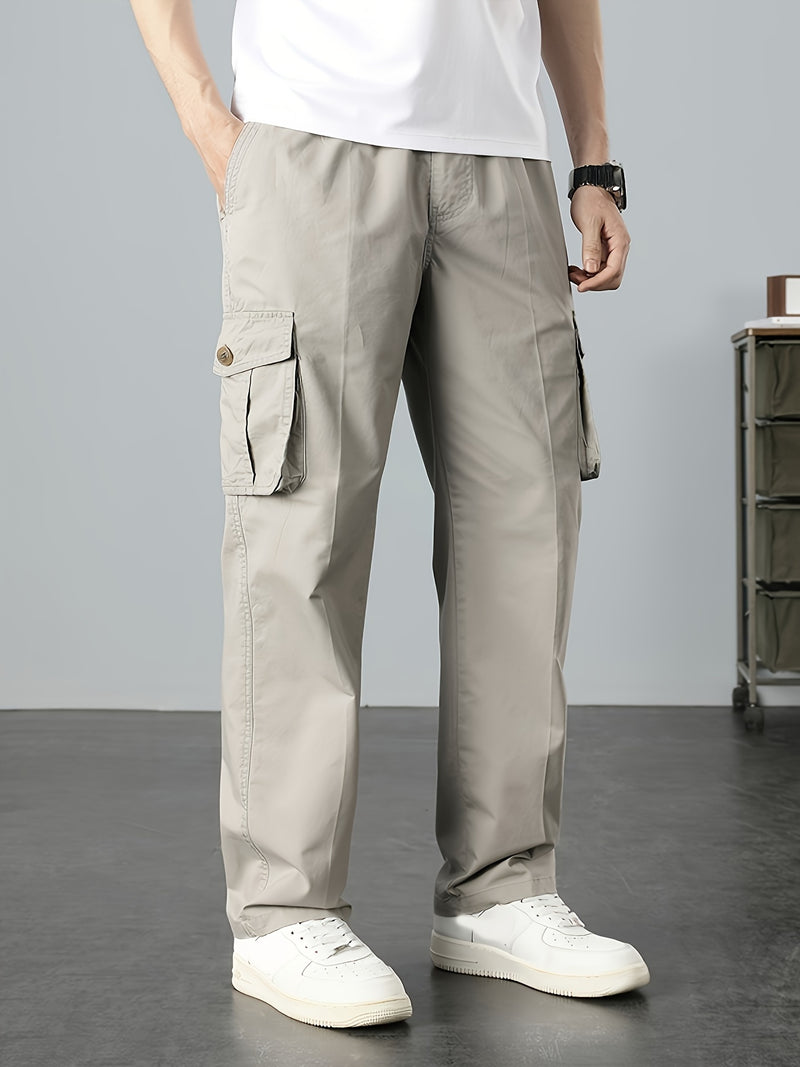 Men's Solid Color Cargo Pants