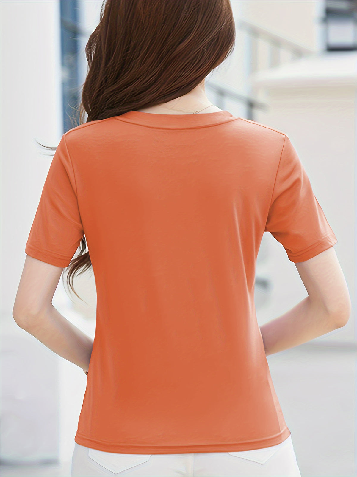 Casual Wear Soft and Lightweight Hello Printed Crew Neck T-Shirt Womens