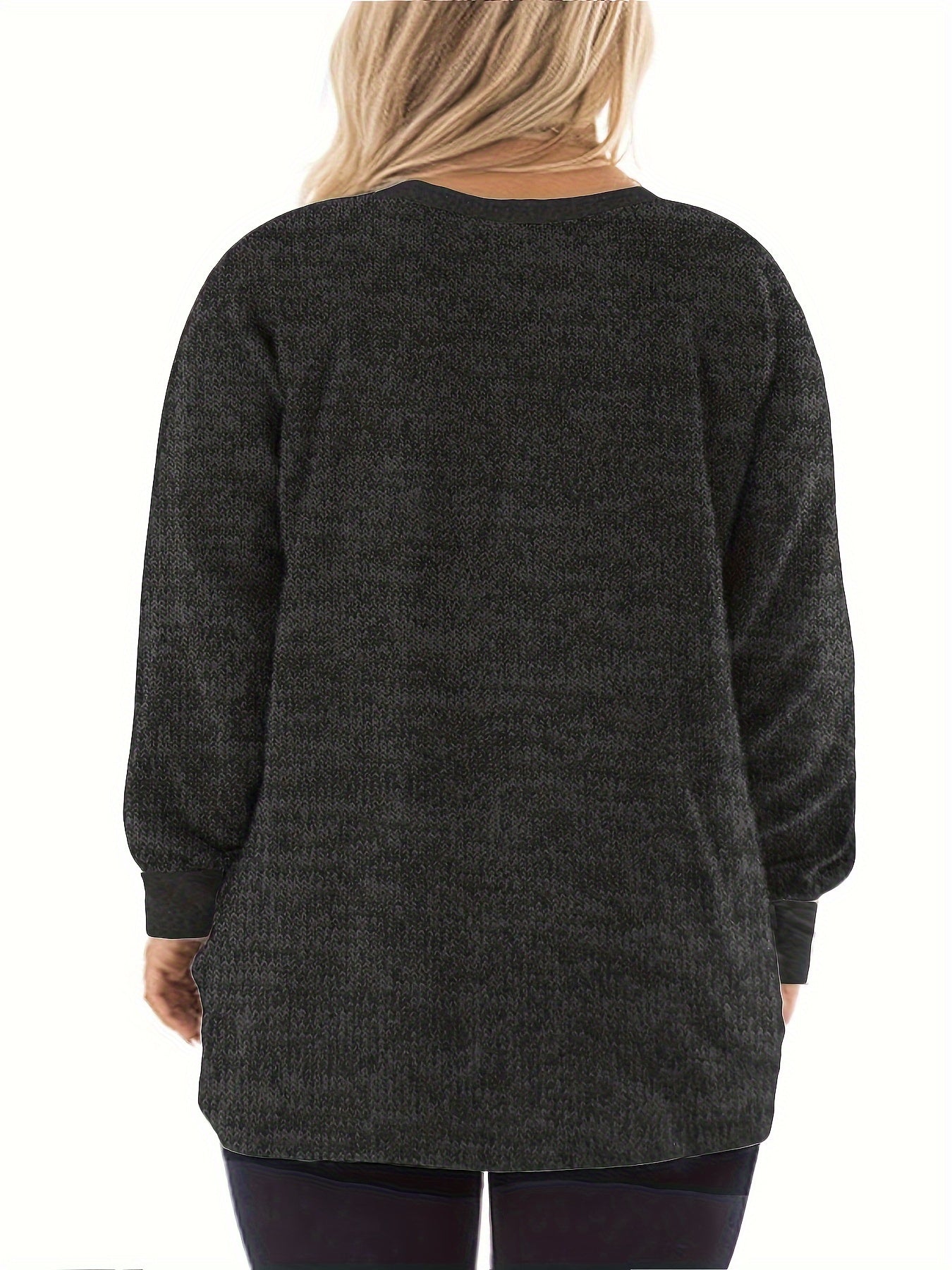 Plus Size Sweatshirts For Women Color Block Long Sleeve Pocket Shirts Tops