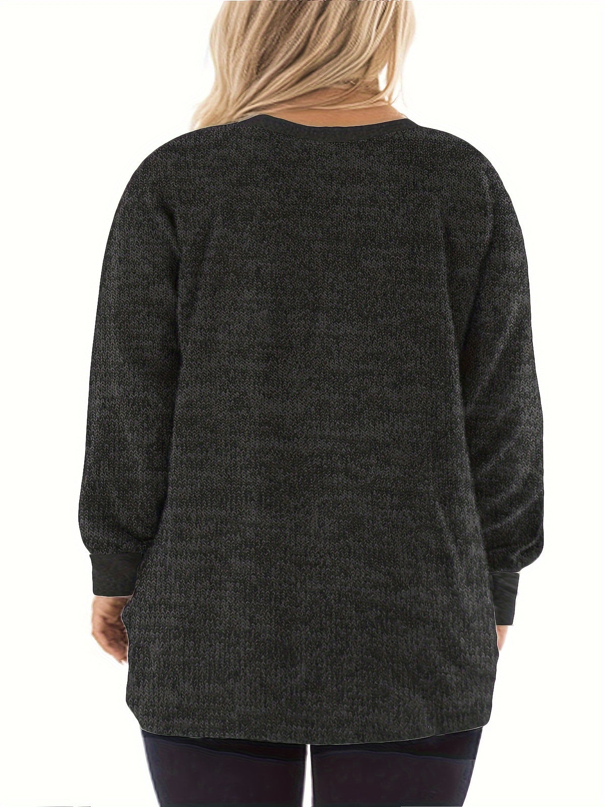 Plus Size Sweatshirts For Women Color Block Long Sleeve Pocket Shirts Tops