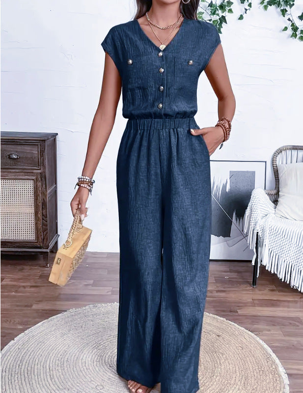 Elegant Waist-Defining Jumpsuit