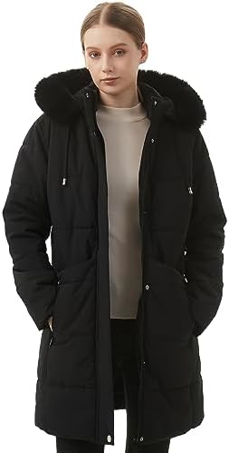 MOERDENG Women’s Winter Puffer Coat – Fleece Lined, Hooded