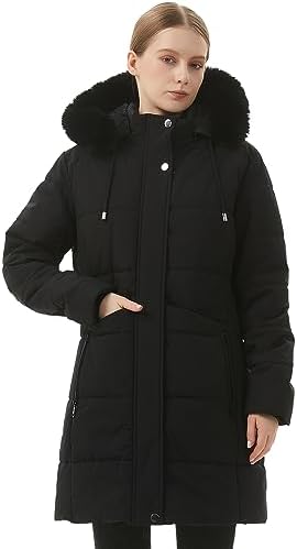 MOERDENG Women’s Winter Puffer Coat – Fleece Lined, Hooded