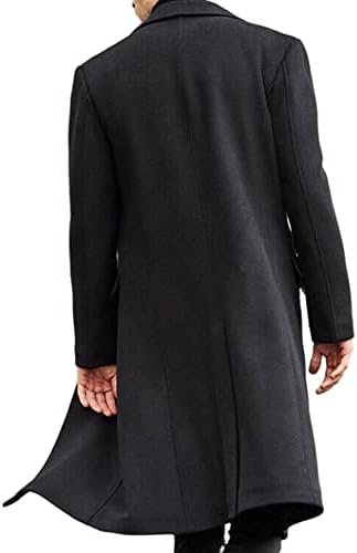 SOMTHRON Men’s Slim Fit Trench Coat – Classic Long Overcoat