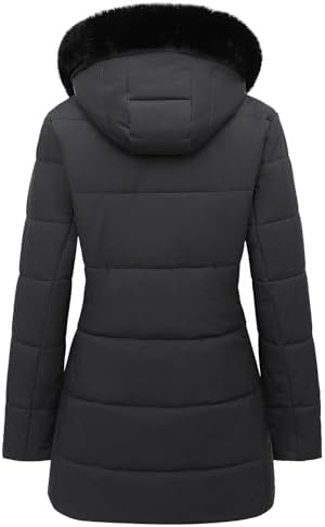 MOERDENG Women’s Winter Puffer Coat – Fleece Lined, Hooded