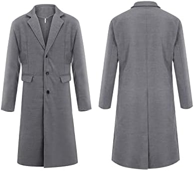 SOMTHRON Men’s Slim Fit Trench Coat – Classic Long Overcoat