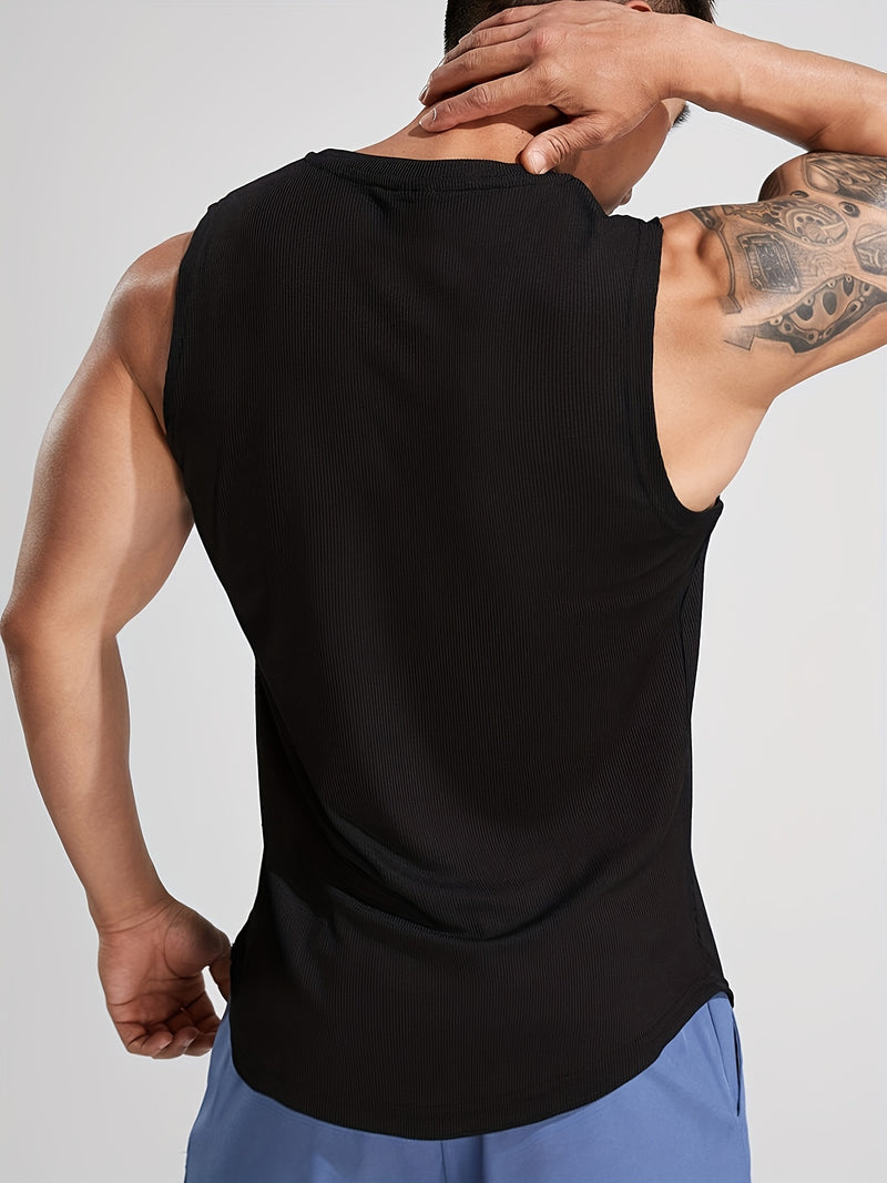 Men's Solid Active Tank Top