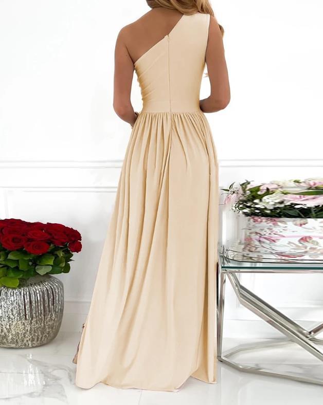 Women's One Shoulder Elegant Sexy Cocktail Maxi Dress
