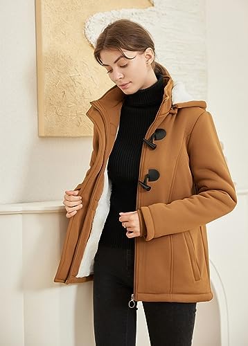 JiangWu Women’s Fleece Hooded Coat
