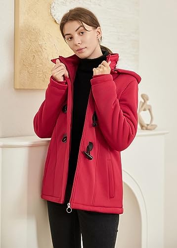 JiangWu Women’s Fleece Hooded Coat