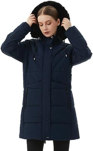 MOERDENG Women’s Winter Puffer Coat – Fleece Lined, Hooded