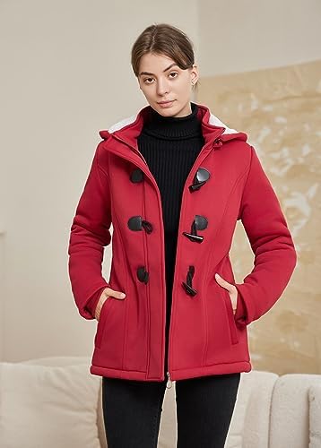 JiangWu Women’s Fleece Hooded Coat