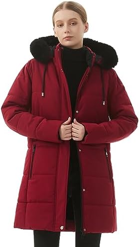 MOERDENG Women’s Winter Puffer Coat – Fleece Lined, Hooded