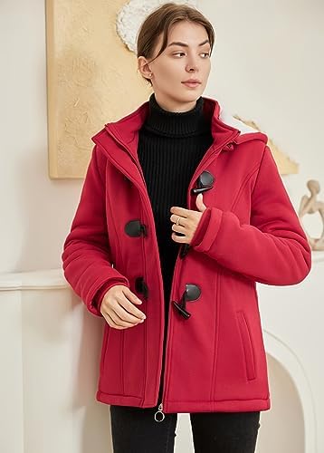 JiangWu Women’s Fleece Hooded Coat