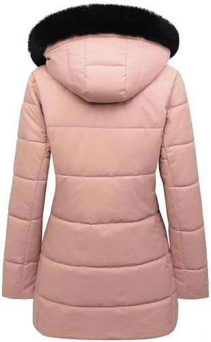 MOERDENG Women’s Winter Puffer Coat – Fleece Lined, Hooded