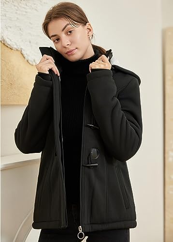 JiangWu Women’s Fleece Hooded Coat