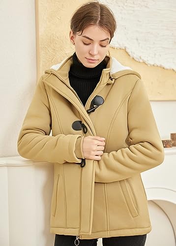 JiangWu Women’s Fleece Hooded Coat