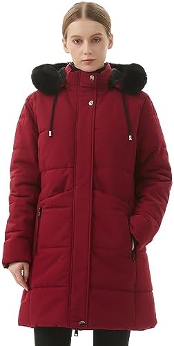 MOERDENG Women’s Winter Puffer Coat – Fleece Lined, Hooded