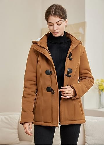 JiangWu Women’s Fleece Hooded Coat