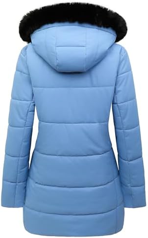 MOERDENG Women’s Winter Puffer Coat – Fleece Lined, Hooded