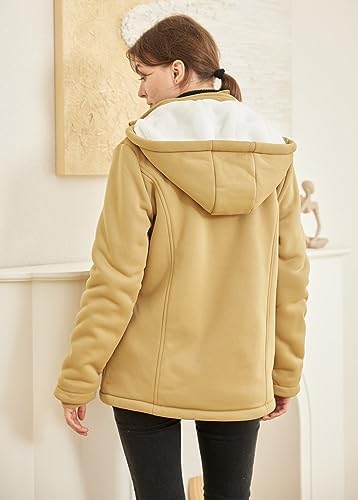 JiangWu Women’s Fleece Hooded Coat