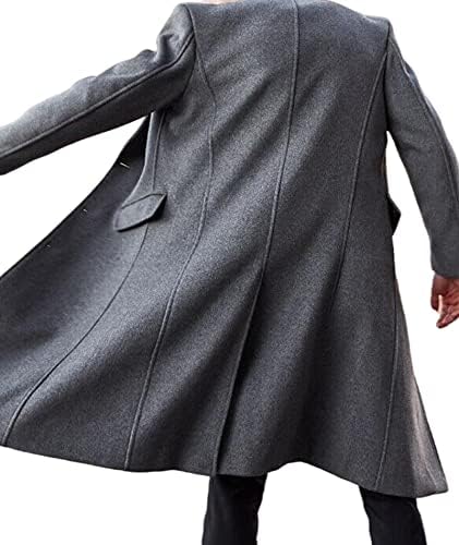 SOMTHRON Men’s Slim Fit Trench Coat – Classic Long Overcoat