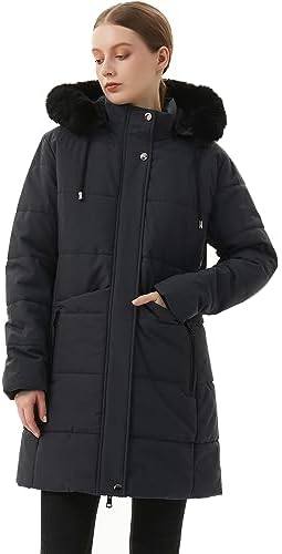 MOERDENG Women’s Winter Puffer Coat – Fleece Lined, Hooded