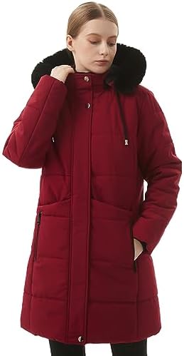 MOERDENG Women’s Winter Puffer Coat – Fleece Lined, Hooded