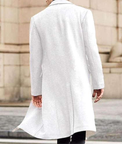 SOMTHRON Men’s Slim Fit Trench Coat – Classic Long Overcoat