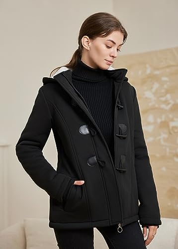 JiangWu Women’s Fleece Hooded Coat