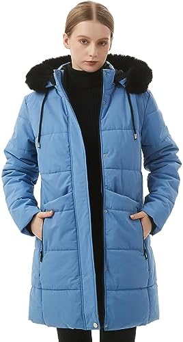MOERDENG Women’s Winter Puffer Coat – Fleece Lined, Hooded