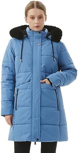MOERDENG Women’s Winter Puffer Coat – Fleece Lined, Hooded