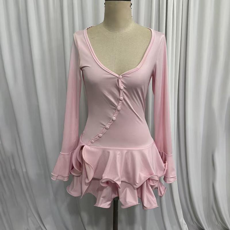 Women's Irregular V-Neck Bodycon Mini Dress